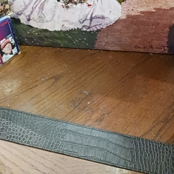 🎁Zara Leather Belt Brown Alligator🇪🇸 Pattern,Fits 27"-34",Like New!,🎁 🍎 💝 - Picture 5 of 12